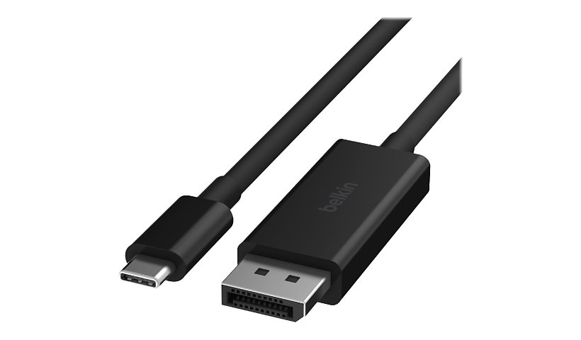 Belkin USB C to DisplayPort 1.4 Cable 6.6ft, 32.4Gbps, 8K@60Hz, Works with Windows, MacOS, iPadOS, Android