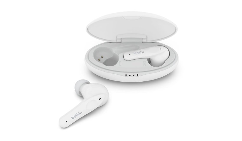 Belkin Wireless Earbuds for Kids with Built-in Microphone - for iPhone - Galaxy and More - White