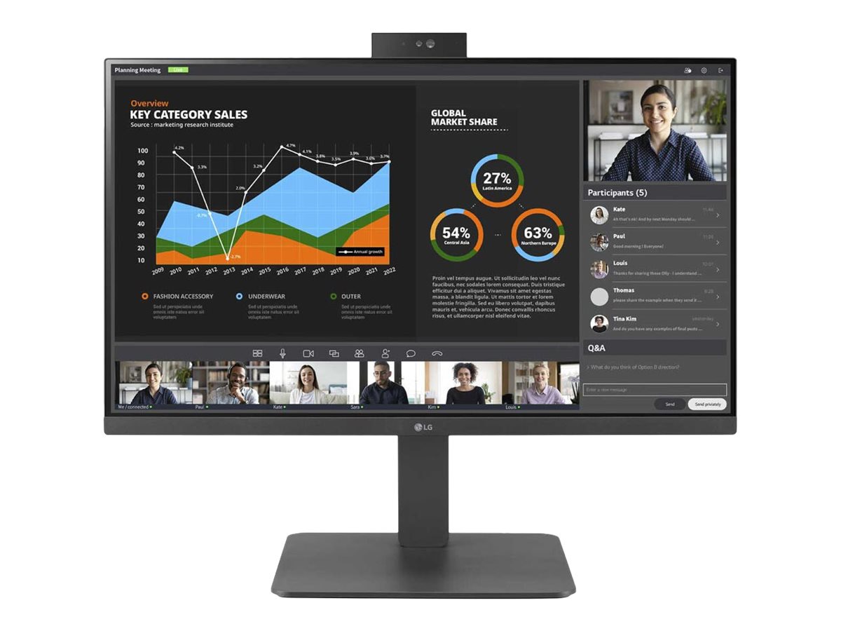 LG 27" 1080P 16:9 Monitor with Webcam