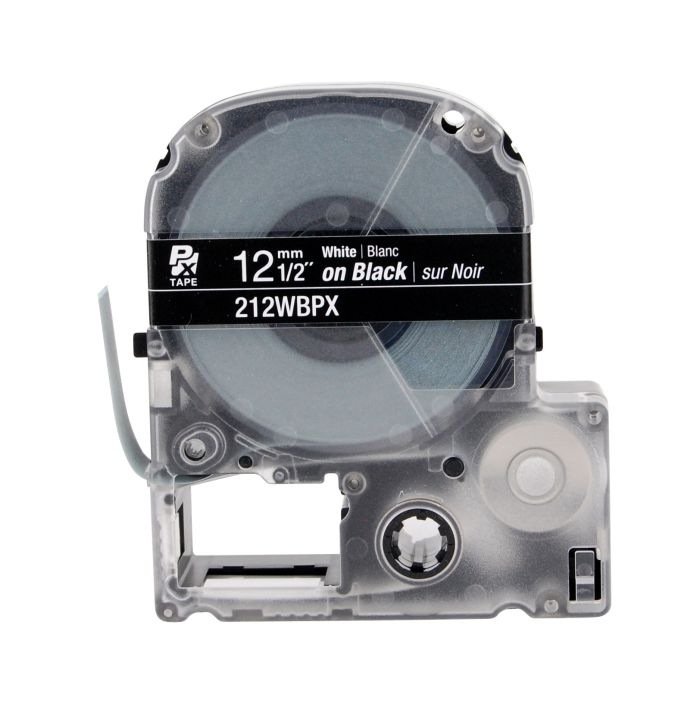 Epson LabelWorks 1/2" Polyester Label Tape for PX Standard Printers - White on Black