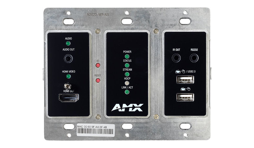 AMX SVSI NMX-DEC-N2625-WP audio/video over IP decoder wallplate