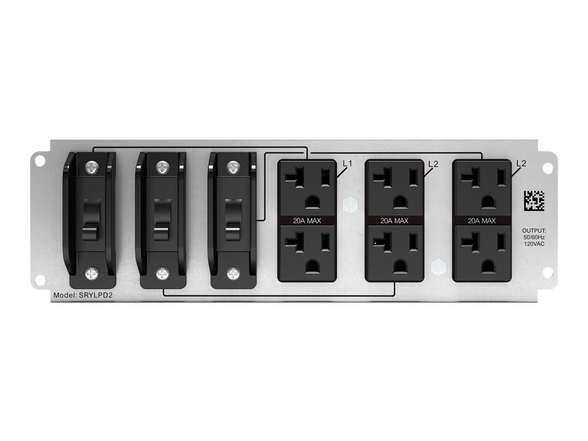 APC by Schneider Electric Backplate Kit with 6x NEMA 5-20R Outlets for Smart-UPS Modular Ultra
