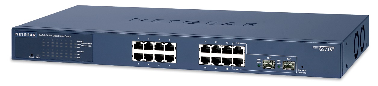 NETGEAR GS716T 16-port Gigabit Smart Switch
