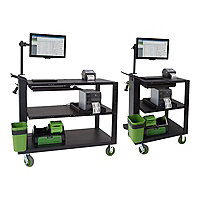 Newcastle Systems PC Series PC490NU2 Mobile Powered Workstation - cart - for LCD display / CPU / thermal printer /