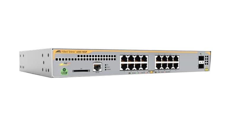 Allied Telesis Layer 3 Switch with 16x 10/100/1000T PoE+ Ports