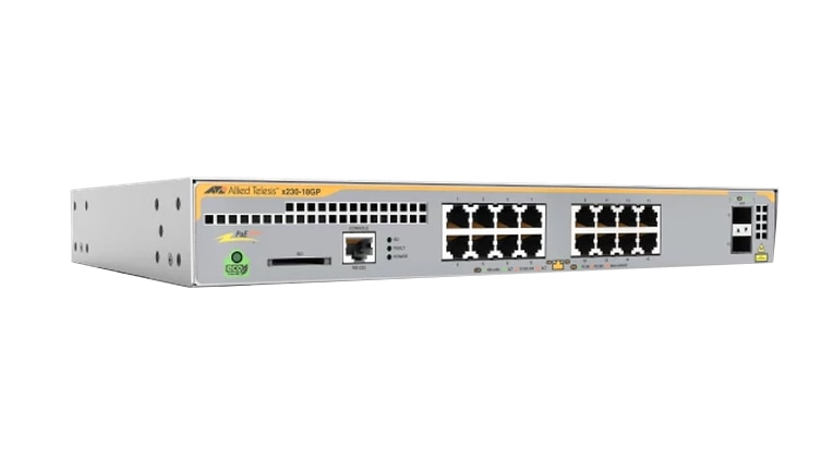 Allied Telesis Layer 3 Switch with 16x 10/100/1000T PoE+ Ports