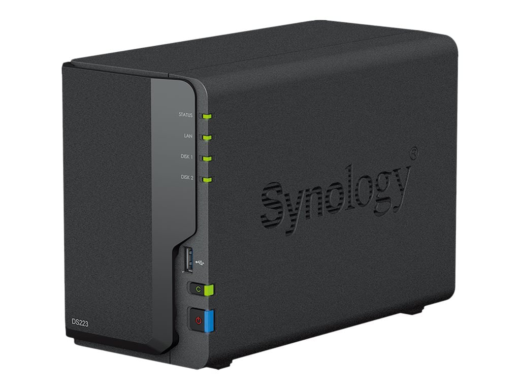 Synology DS223 2-Bay 2GB RAM 12TB (2x6TB) Western Digital Red NAS Drives