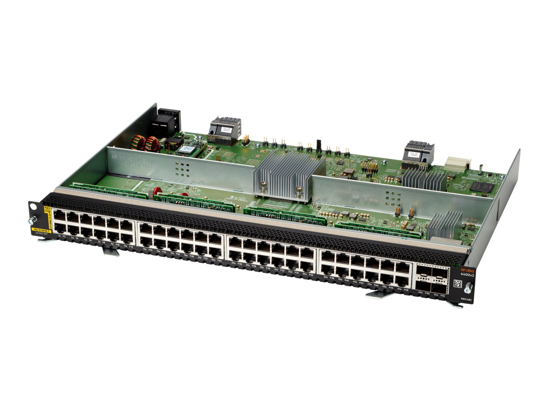 HPE Aruba 6400 48-port 1GbE Class 6 PoE and 4-port SFP56 v2 Module - switch