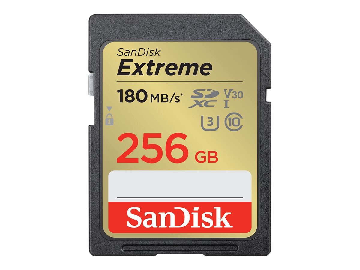 SanDisk Extreme - flash memory card - 256 GB - SDXC UHS-I