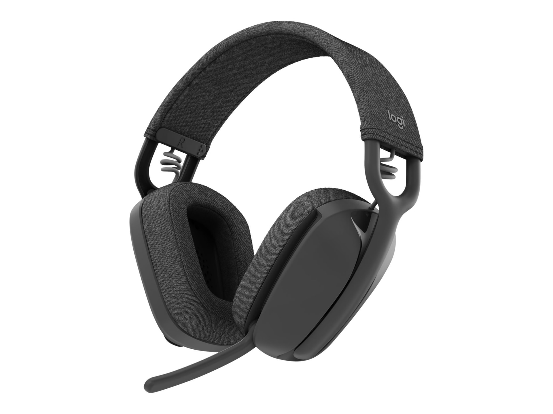 Logitech Zone Vibe Wireless Bluetooth headphones with noise-canceling mic, USB-A, USB-C, certified for Google Meet,