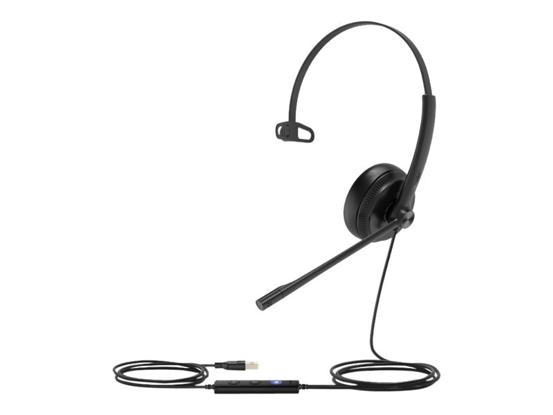 Yealink UH34 Lite Mono - Monaural Wired Headset - USB-A - Teams - Black