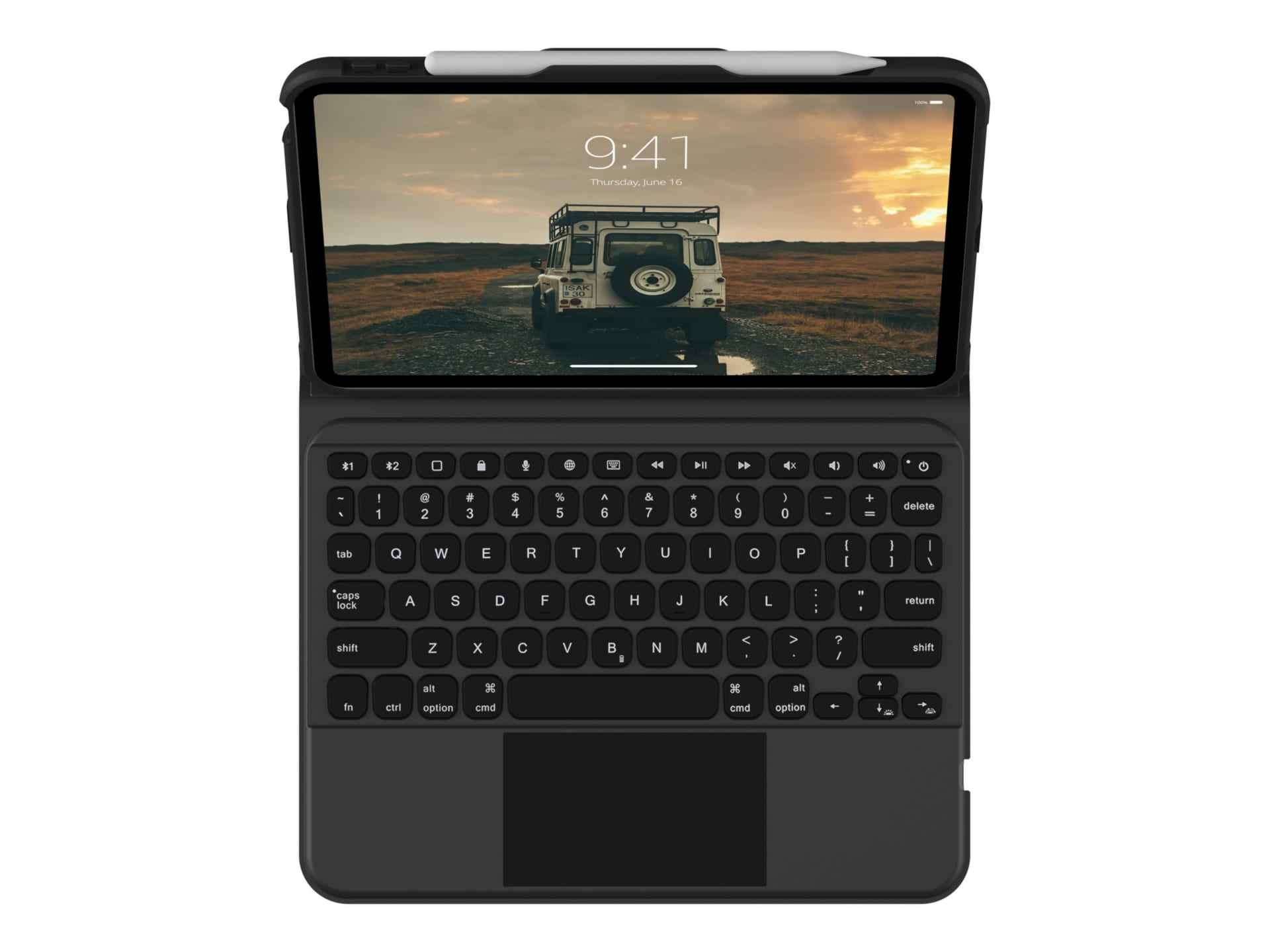 UAG Rugged Bluetooth Keyboard w/Trackpad for iPad 10.9 (10th Gen) - Black/Ash - keyboard and folio case (keyboard case)