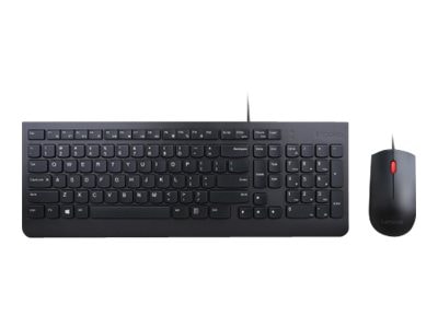 Lenovo Essential Wired Combo - keyboard and mouse set - Canadian French Input Device