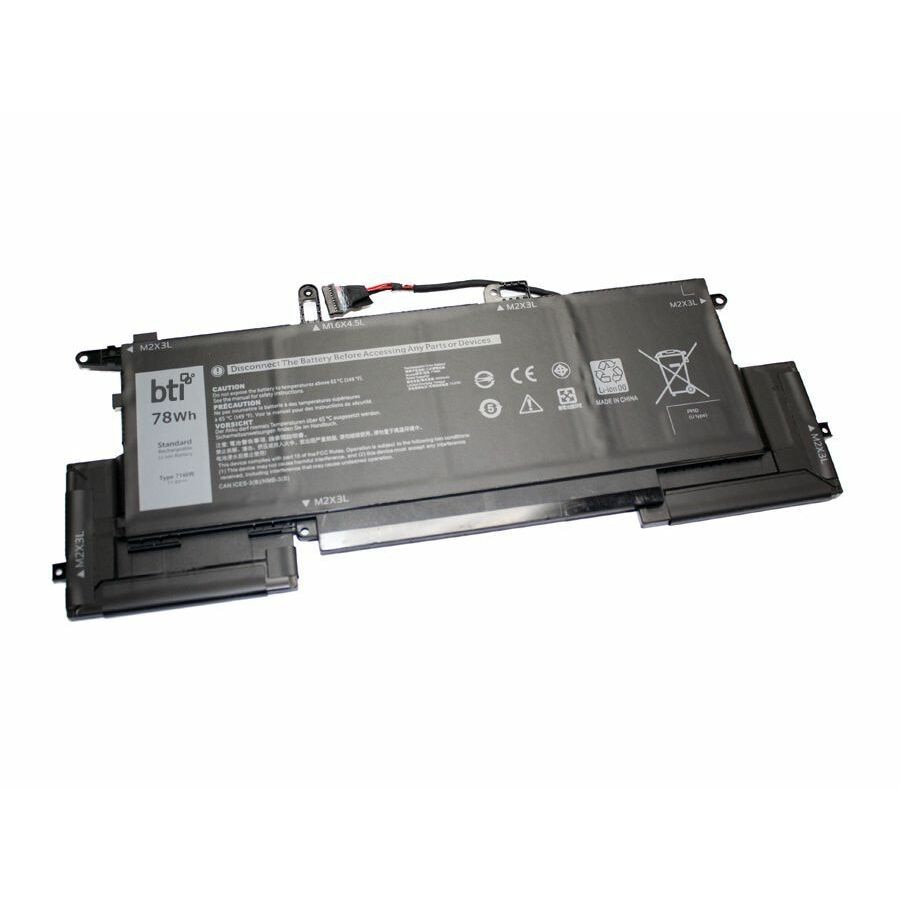 Thumbnail 2 of 2 for BTI 7146W-BTI 11.4V 78WHR LI-ION BATTERY 02K0CK, 0C76H7, 2K0CK, 451-BCID, 7146W, 8RTVG, C76H7, CN-02K0C5, CN-0C76H7,