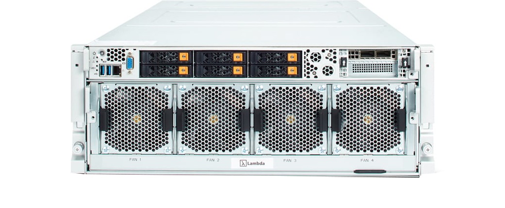 Lambda Hyperplane A100 2U 2x AMD EPYC 7313 512GB Rack Server