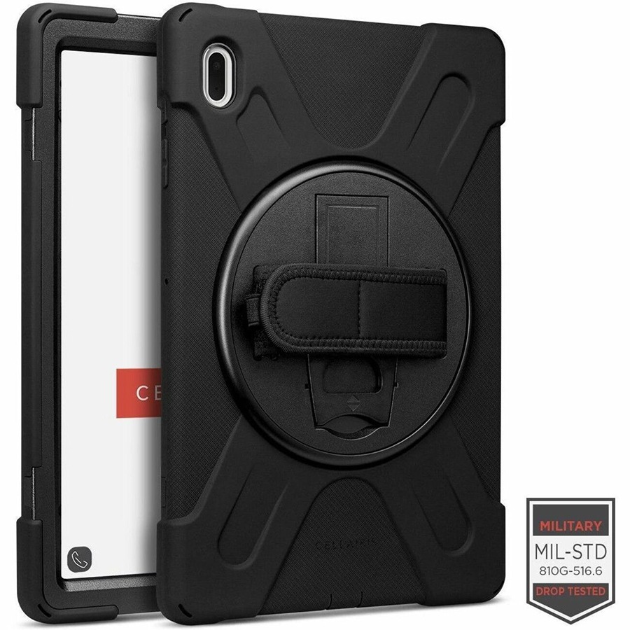 Cellairis Rapture Rugged - SS Tab S7 FE 12.4" T730/ T733/ T735/ T737/ T738 w/ Kickstand and Hand Strap Black