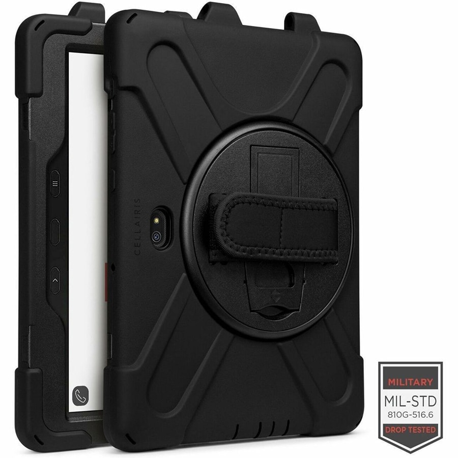 Cerllairis SS Tab Active/Active 4 Pro 10.1" w/ Kickstand & Hand Strap Black