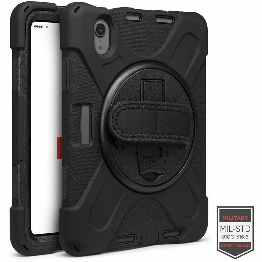 Cellairis Rapture Rugged - iPad Mini 6 w/ Kickstand & Hand Strap Black