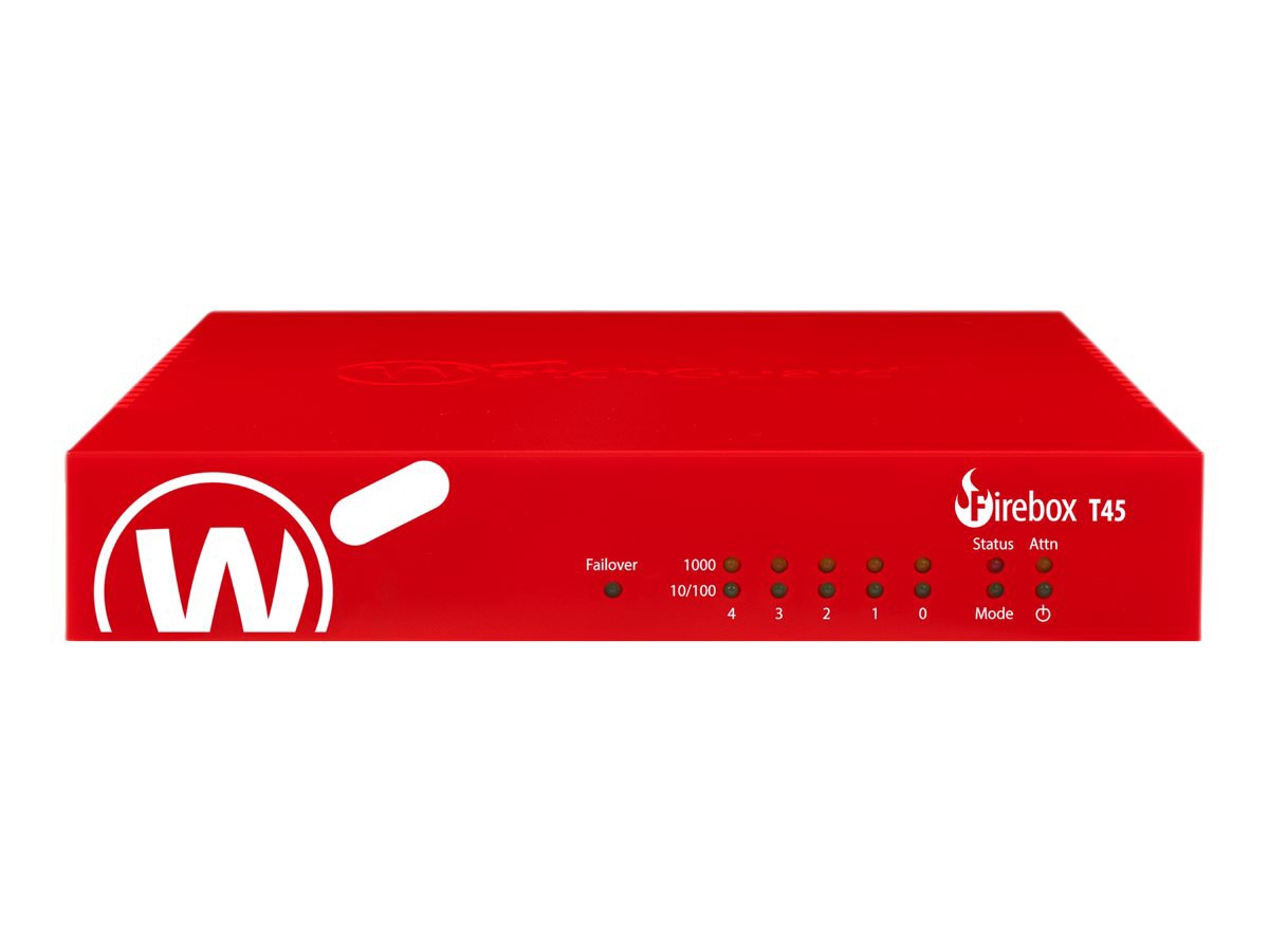 WatchGuard Firebox T45-PoE - security appliance - with 3 years Basic Security Suite