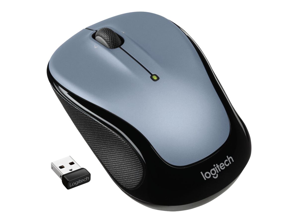 Logitech M325s Wireless Mouse, 2.4 GHz with USB Receiver, Light Silver - mouse - 2.4 GHz - silver