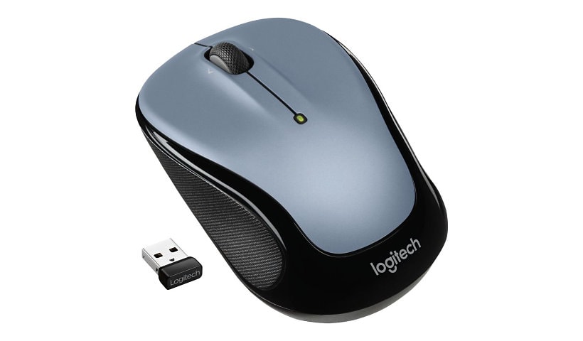 Logitech M325s Wireless Mouse, 2.4 GHz with USB Receiver, Light Silver - mouse - 2.4 GHz - silver