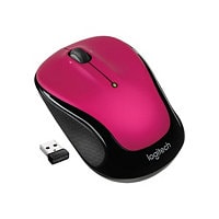 Logitech M325s Wireless Mouse, 2.4 GHz with USB Receiver, Brilliant Rose - mouse - 2.4 GHz - brilliant rose