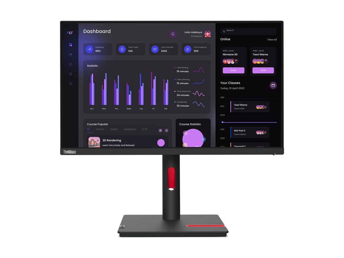 Lenovo ThinkVision T24i-30 - LED monitor - Full HD (1080p) - 24"