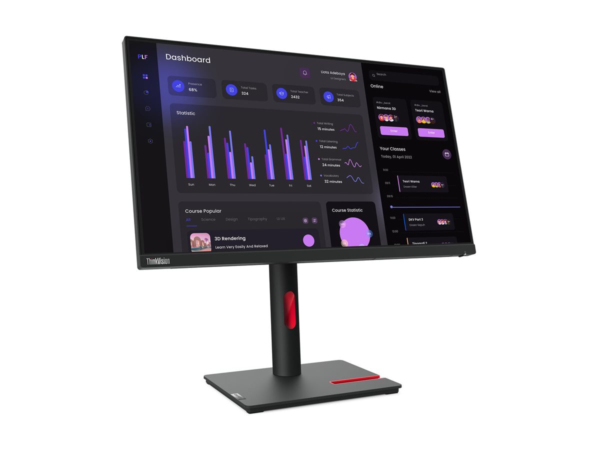 Thumbnail 4 of 14 for Lenovo ThinkVision T24i-30 - LED monitor - Full HD (1080p) - 24"