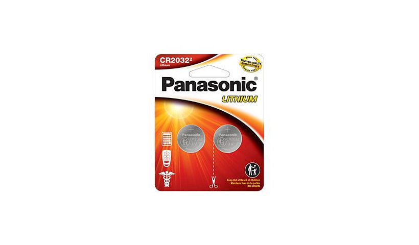 Panasonic CR2032 battery - 2 x CR2032 - Li