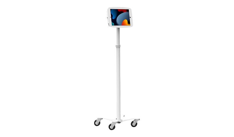 Compulocks iPad 10.9" 10th Gen Space Enclosure Medical Rolling Cart cart - for tablet - rolling kiosk - white