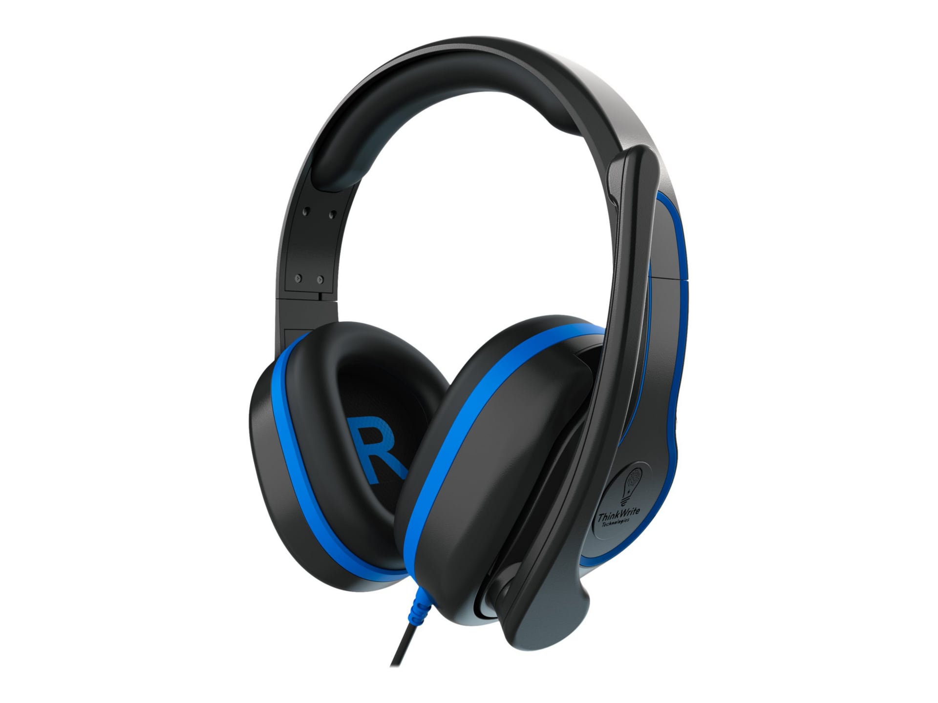 TWT Audio REVO TW320 - wired headset - black and blue - USB-A plug