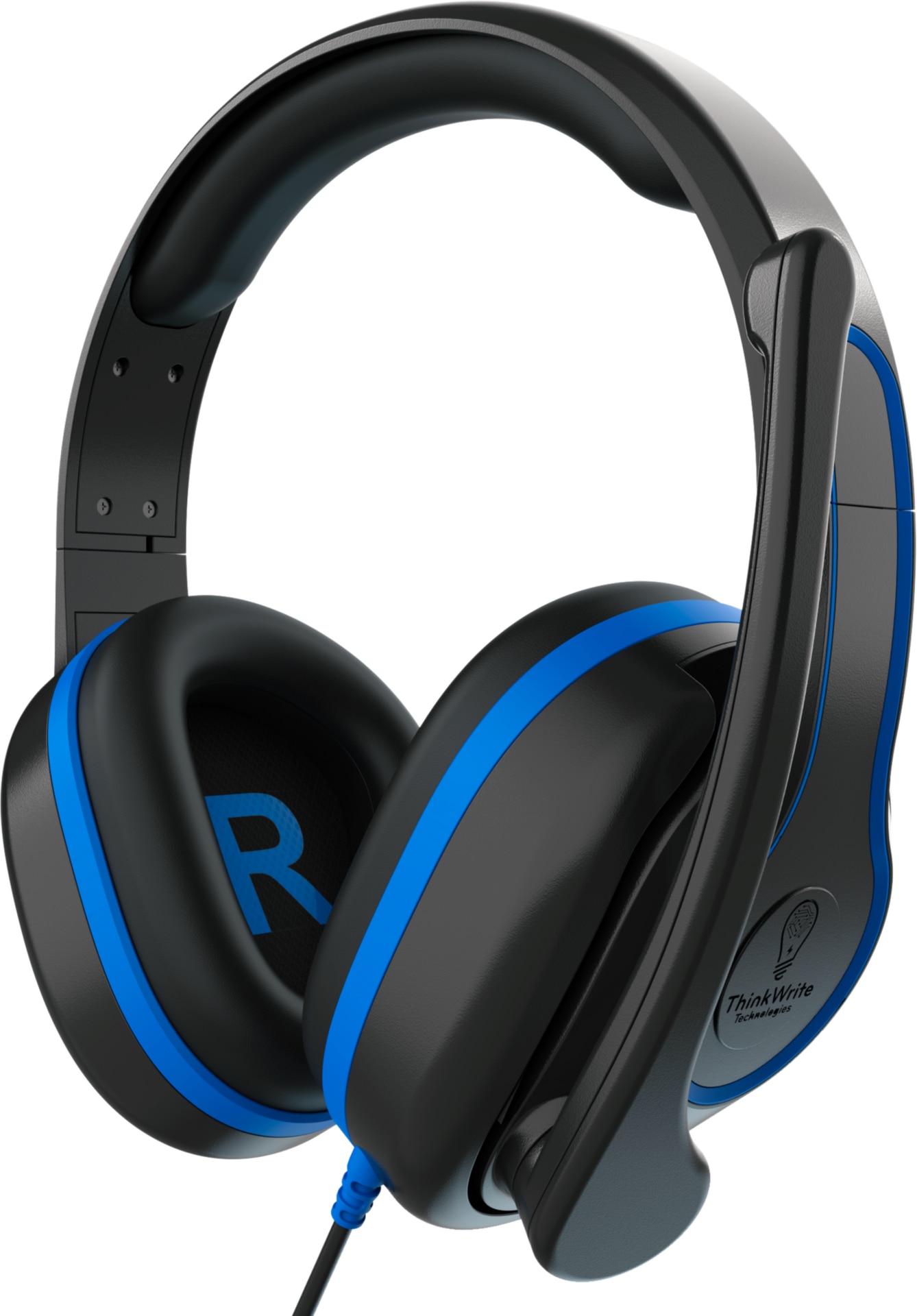 TWT Audio REVO TW320 - wired headset - black and blue - USB-A plug