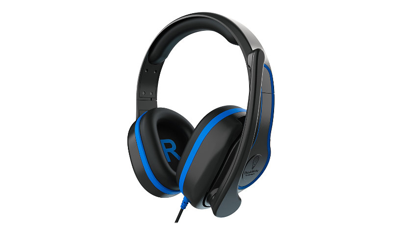 TWT Audio REVO TW320 - wired headset - black and blue - USB-A plug