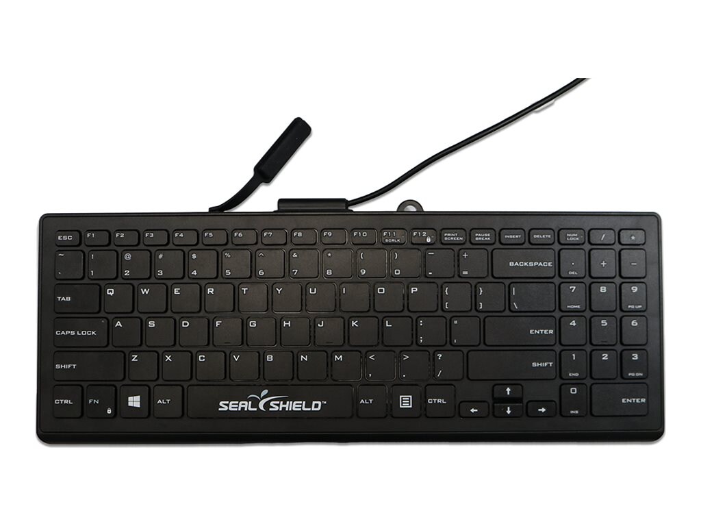 Seal Shield Cleanwipe Pro - keyboard - with magnetic USB connector - black