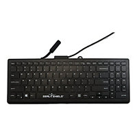 Seal Shield Cleanwipe Pro - keyboard - with magnetic USB connector - black