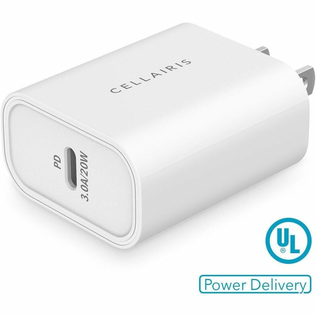Cellairis Wall Adapter - Single USB-C 3.0A 20W White