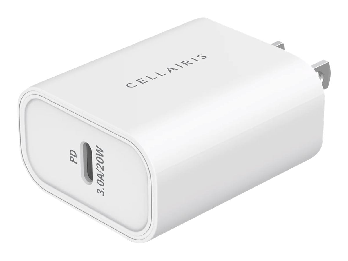 Cellairis Wall Adapter - Single USB-C 3.0A 20W White