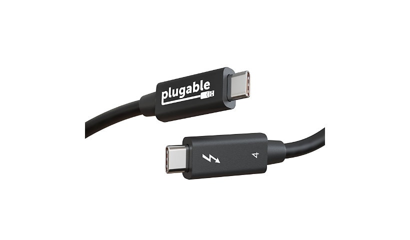 Plugable 6.6ft Thunderbolt 4 Cable[Thunderbolt Certified], Driverless