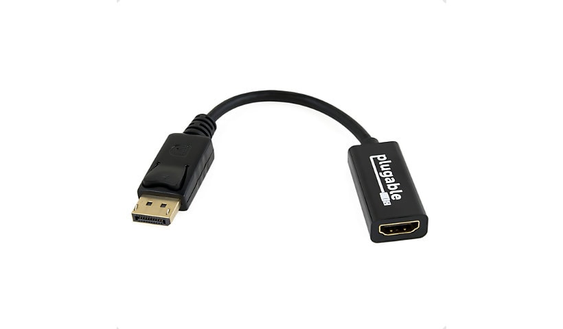 Plugable DisplayPort to HDMI Passive Adapter(Windows,Linux Systems,Displays up to 4K UHD 3840x2160@30Hz),Driverless