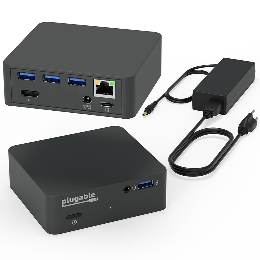 Plugable USB C Dock, 85W Charging, Compatible with Thunderbolt 3 & USB-C