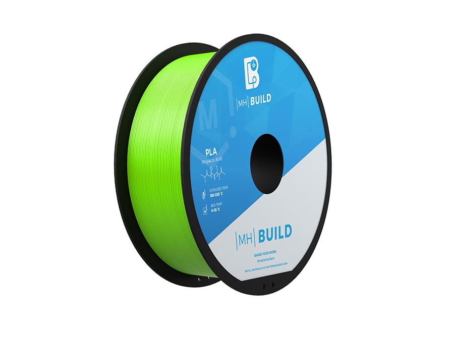 MatterHackers MH Build Series 1.75mm PLA Filament - Lime Green