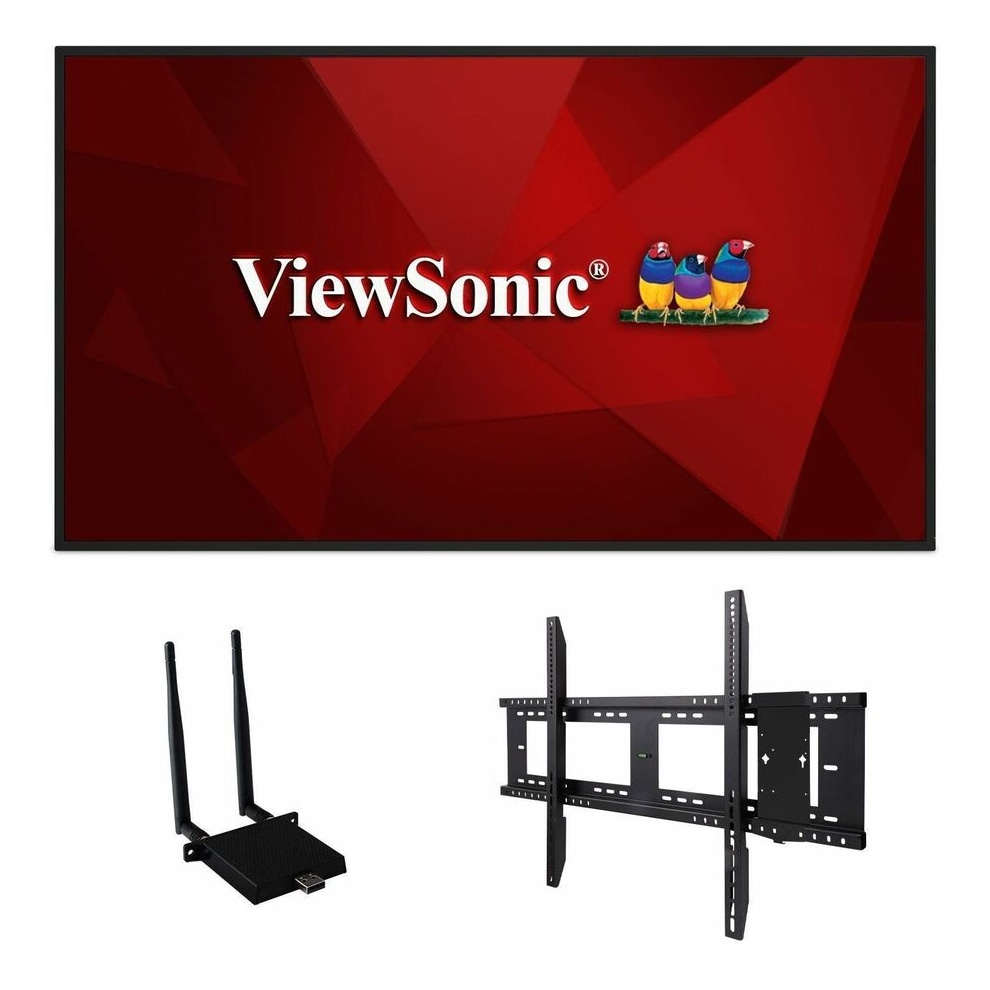 ViewSonic Commercial Display CDE8630-E1 - 4K, Integrated Software, WiFi Adapter and Fixed Wall Mount - 450 cd/m2 - 86"