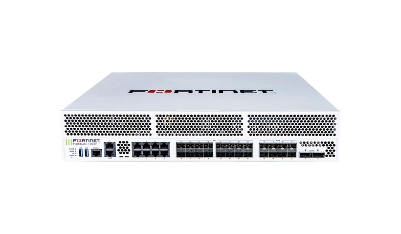 Fortinet FortiGate 1001F - security appliance - with 1 year 24x7 FortiCare Support + 1 year FortiGuard Unified Threat