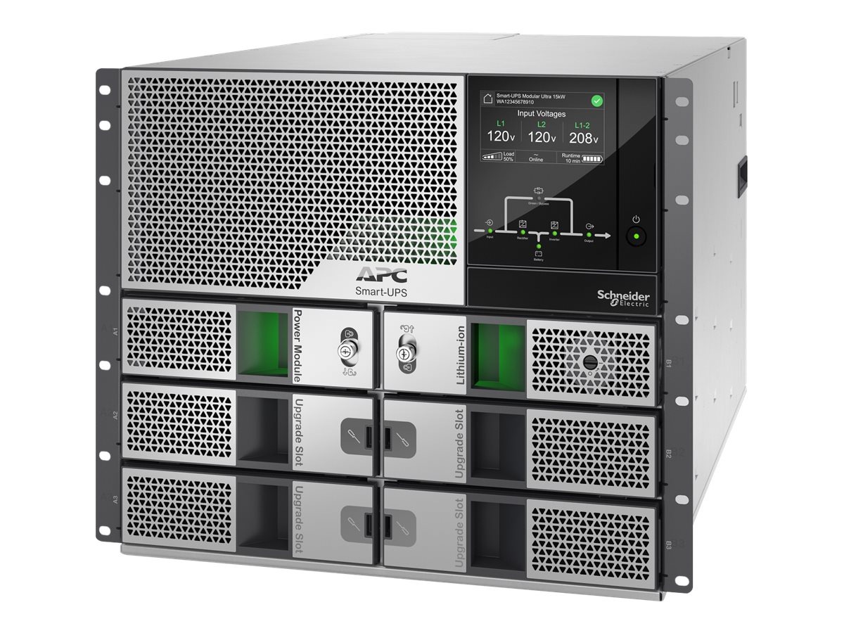 APC Smart-UPS Modular Ultra On-Line, 15kW, Lithium-ion, Rackmount 9U, 208/2