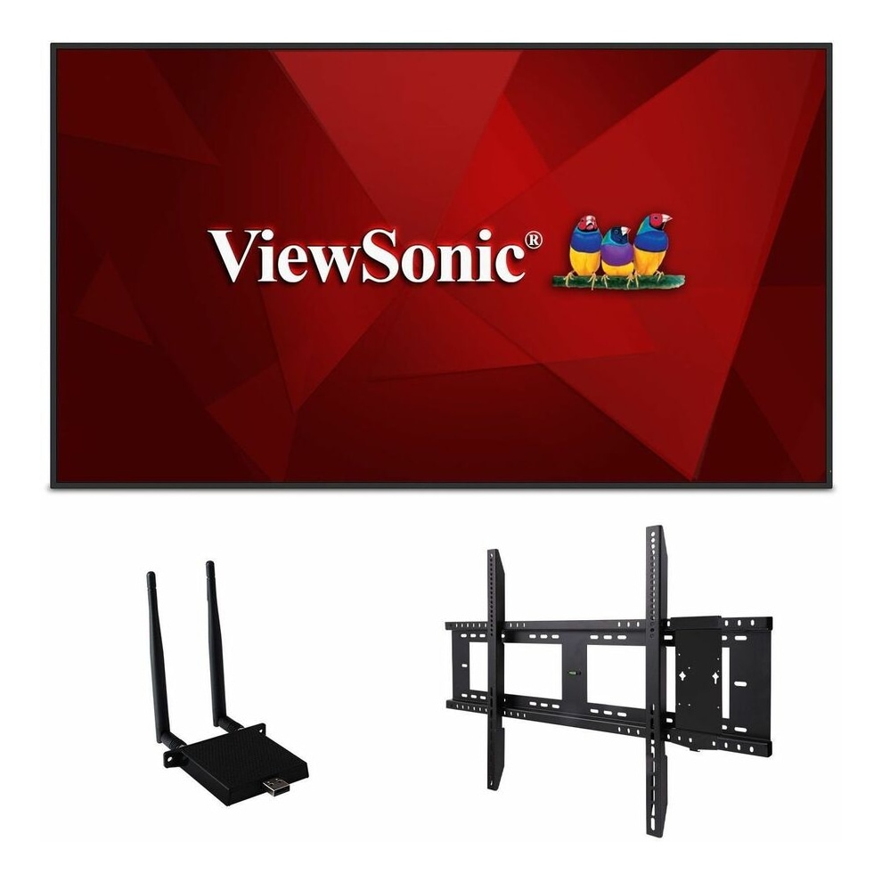 ViewSonic Commercial Display CDE5530-E1 - 4K, Integrated Software, WiFi Adapter and Fixed Wall Mount - 450 cd/m2 - 55"