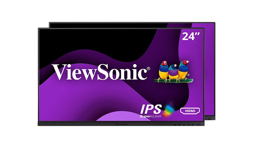 ViewSonic VG2448A-2_H2 24 Inch Dual Pack Head-Only 1080p IPS Monitor with U
