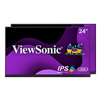 ViewSonic Ergonomic VG2448A-2_H2 - Dual Pack Head-Only 1080p IPS Monitor with HDMI, DP, USB, and VGA - 250 cd/m² - 24"