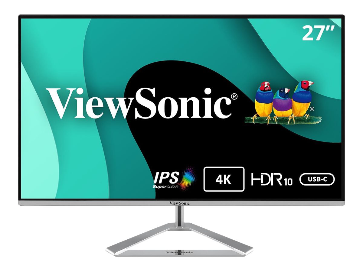 ViewSonic VX2776-4K-MHDU - 4K UHD IPS Monitor with 65W USB-C, HDR10, HDMI a