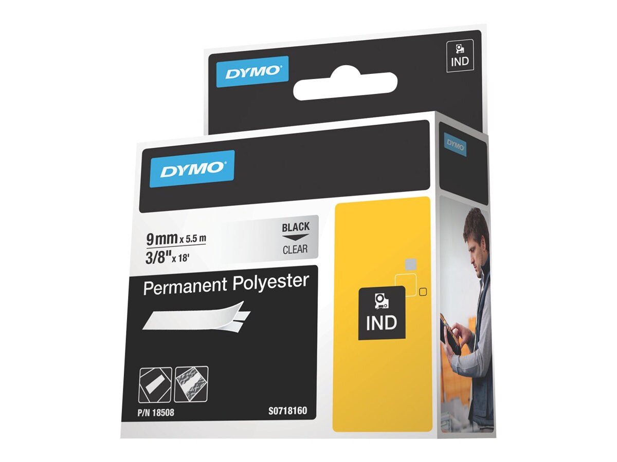 Dymo - permanent tape - 1 cassette(s) - Roll (0.9 cm x 5.5 m)