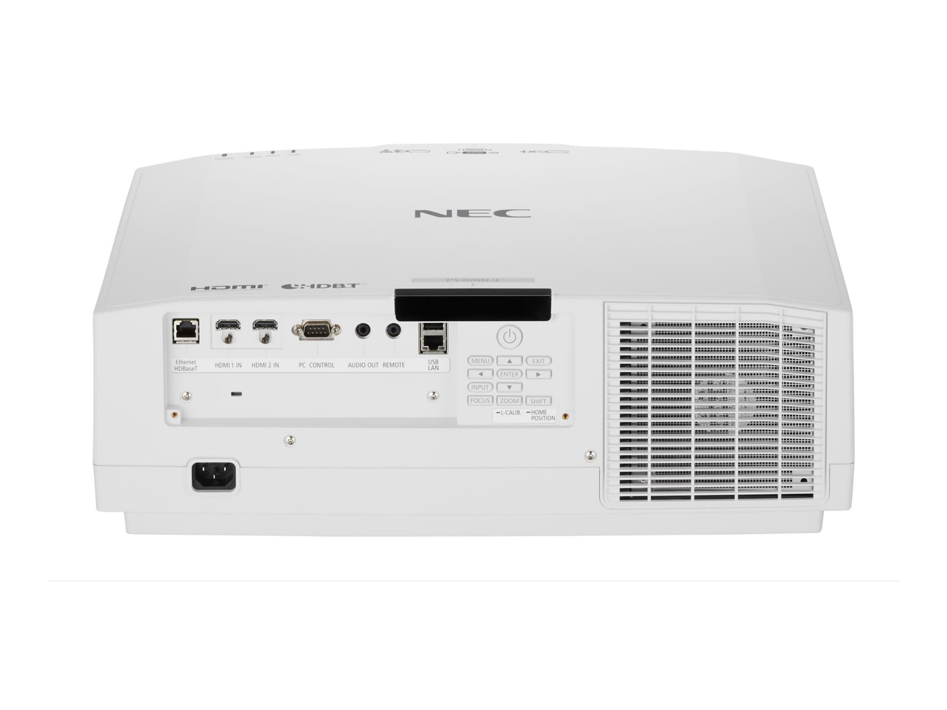 Thumbnail 5 of 8 for NEC NP-PV800UL-W1-41ZL - LCD projector - zoom lens - LAN - white